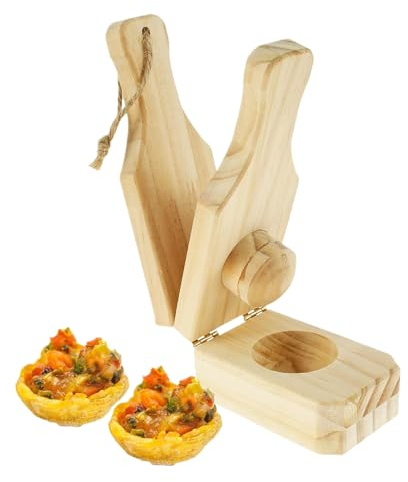 Opdestn Presse À Plantain En Bois,Écraseur De Banane Frite En Bois,Appareil pour Coupes de Bananes Frites | pour Cuisine Préparation Alimentaire Maison Camping Fête Préparation de Salade