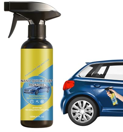 Nano Spray para revestimiento de coche, 120 ml, agente abrillantador nano con brillo y brillo, spray abrillantador para coche, para exteriores de SUV, moto, : pintura, cristales, neumáticos