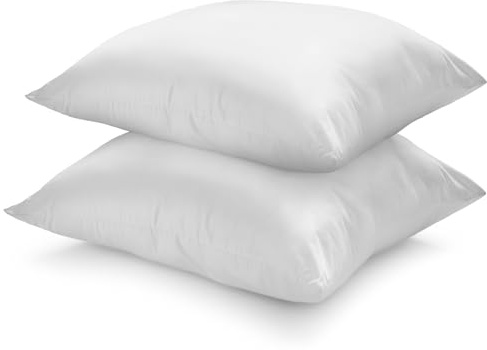 sleepling 193780 Lot de 2 oreillers classiquee | Remplissage de Bouteilles en Plastique recyclées | Fabriqué en UE | Lavable jusqu'à 60 degrés | Oekotex 100 | Moyen à Ferme | 65 x 65 cm, Blanc