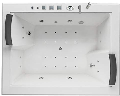 Jet-line Whirlpool Babilon II Spa 2 persone, vasca da bagno XXL, vasca da bagno, piscina, riscaldamento dell'acqua, ugelli ad aria LED