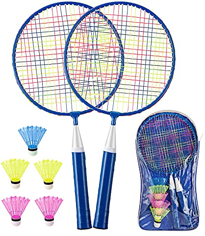 cotaour1 Pairs Badminton Racket for Children Badminton Set for kids Nylon Alloy Lightweight Racket for Child, Beginner Players, Indoor & Outdoor Sport