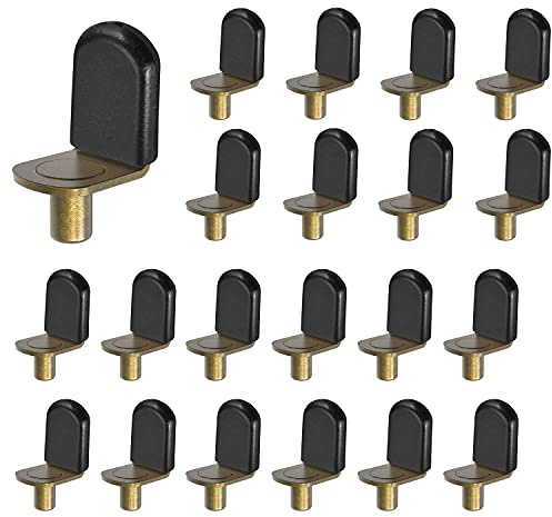 Bronze Shelf pins, Glass Supports Furniture Cabinet Closet Bookcase Shelf Bracket-Style Pegs 30 Pack.