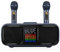 HIUYRFS Máquina de Karaoke, Equipo de Karaoke Portátil con 2 Micrófonos Inalámbricos, Sistema PA y Modo de Canción de Karaoke para Fiestas en Casa, Bodas, Picnic, B