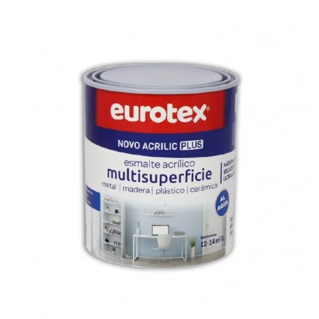 Pintura mate para azulejos de baños y cocinas multisoporte Eurotex - 750 ml - (Blanco mate) Multisuperficie Ceramica-Madera-Plastico-Metal Al Agua