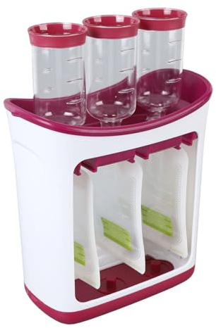 Alomejor Squeeze Station - Estación de Llenado de Bolsas para Alimentos Semisólidos para Bebés y Niños Pequeños, para Hacer Alimentos para Bebés con Bolsas de Almacenamiento