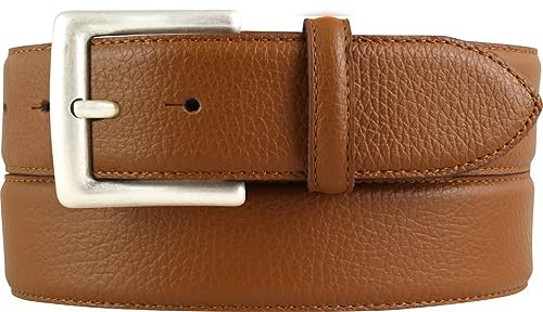 BELTINGER Cintura da uomo in testurizzato pelle con cucitura decorativa 4 cm | cintura per costume tradizionale con stampa pigmentata 40mm uomo | cintura per la lederhosen 4cm | Tabac 95cm