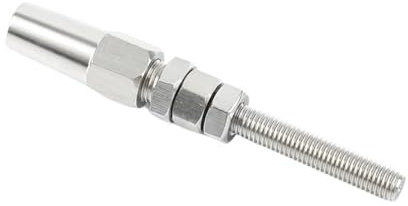 Serre Cable Acier Câble métallique T316 de 6mm, 6 pièces, raccord d'extrémité de goujon sans fil for garde-corps de câble, Installation rapide, qualité Marine Serre Cable Inox