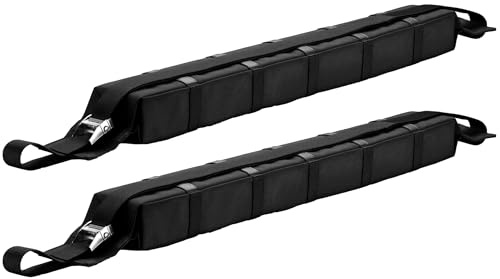 Wiltec Set Barras de Techo portaequipajes acojinadas bacas Blandas Porta Kayak para Coche