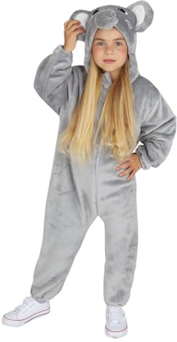Rubies Costume Elefante con il suono per bambino e bambina, Tuta con cappuccio, coda e cassa di risonanza, Abito infantile animale per Carnevale, Cosplay e Feste