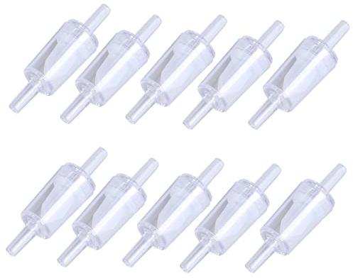 ViaGasaFamido 4mm PP Air Pump Aquarium Check Valve, 10 Pcs One Way Stop Valve for Fish Tank, Replacement for Broken, High Pressure Capacity, Good Thermal Performance, Widely Used, Made (4mm White)