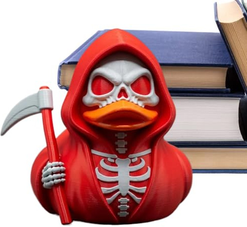 Cushangty Skelett Ente,Horror Figur Mit Sense | Skelett Enten Sammler Ornament Für Auto-Dashboard Bücherregal Halloween Dekoration