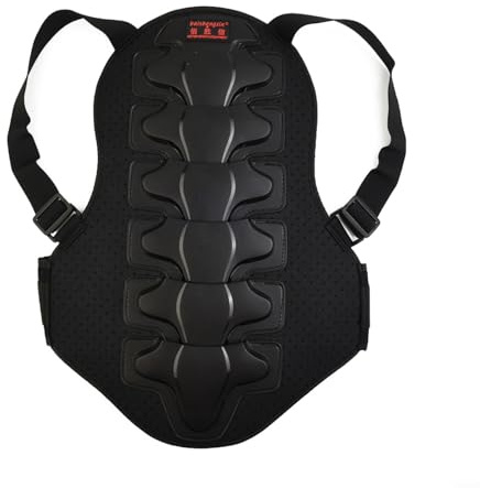HOHOVYVY Paraschiena moto con guscio rigido in PE e schiuma EVA che assorbe gli urti, cintura in nylon regolabile, traspirante, adatto per motociclismo, pattinaggio, sci e