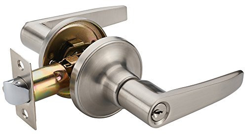 HENYIN Serratura con maniglia e chiave per porte e porte d’ingresso, maniglia ondulata, chiusura per armadi (802-ET)