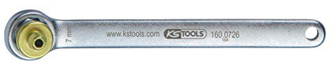 KS Tools 160.0726 Bremsen-Entlüftungsschlüssel. extra kurz. 7 mm. grün