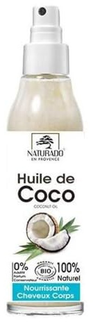 Spray Huile de Coco Pure Bio 150ml Corps et Cheveux Naturado