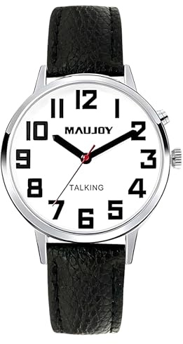 MAUJOY Men's Talking Watch with Clear and Loud American Accent