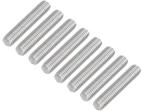 QUARKZMAN 8Pcs Varilla Roscada Completa M8 x 40mm Acero Inoxidable 304 Rosca a la Derecha Pernos de Barra para Ensamblaje de Muebles y Maquinaria