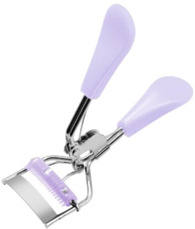 Bigodino per ciglia con pettine integrato, professionale, accessorio per ciglia adatto a tutte le forme degli occhi, strumento per il trucco di bellezza da donna viola