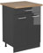 Vicco Küchenunterschrank R-Line, Schubladenschrank für die Küche, Anthrazit Hochglanz, 60 cm, AP Eiche