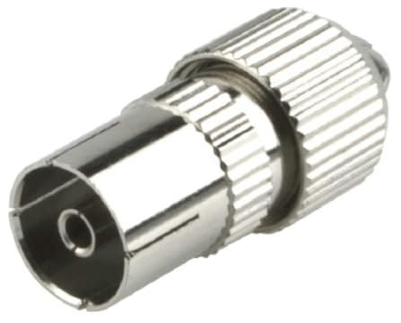 glowster Clavija Antena Satelital y TV, Recta Macho, Conexión Segura y Estable, Ideal para Televisión y Recepción Satelital.