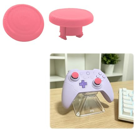 Thumbstick Caps kompatibla med 8Bitdo Ultimate 2C Controller, texturerad PLA ersättningsjoystickskydd (rosa)