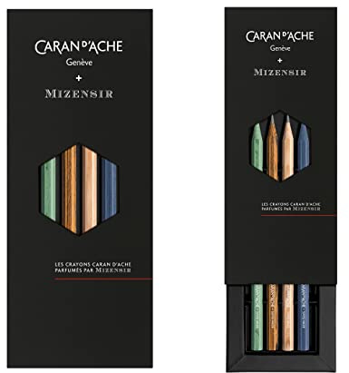 Caran d'Ache 0361.414 Les Crayons de la Maison 4 parfümierte Bleistifte HB, silber