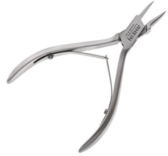 Eckenzange- Eckenzange fein- Nagelzange für tiefeingewachsene Nägl- Fußnagelzange - extrem schlanke Schneide- Nagelzange Edelstahl -13 cm - RHEIN