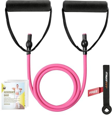 RitFit Single Resistance Bands with Handles Door Anchor for Home Gym