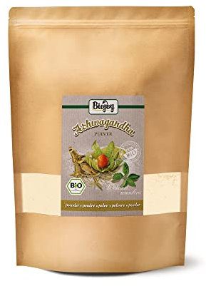 Biojoy BIO-Ashwagandha Pulver (1 kg), Ashwagandha Wurzel gemahlen, Indischer Ginseng (Withania Somnifera)