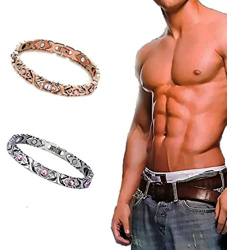 (2 Stück) 4000 Ionen Damen-Slimfit-Magnetarmband, Lymphdrainage-Magnetarmband, Energie-Anti-Schwellungs-Armband für Männer und Frauen, ideal für übergewichtige Menschen (Style C)