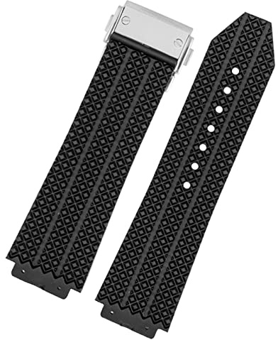 GHFHSG Correa de reloj para HUBLOT BIG BANG de silicona, 25 x 19 mm, impermeable, para hombre, correa de reloj, accesorios de goma, 25-19mm, Ágata