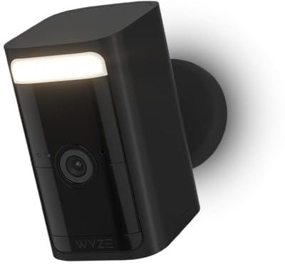 WYZE Wireless Outdoor/Indoor Battery Security Camera, 2.5K HDR Color Night Vision, Integrated Spotlight & Siren, Motion Detection, 2-Way Audio, Alexa & Google Assistant Compatible, Free Expert Support