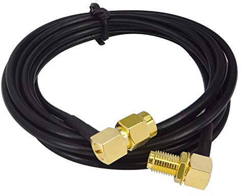 YILIANDUO SMA Verlängerungskabel SMA Stecker auf Buchse 90 Grad SMA Kabel RG174 2M für 4G LTE-Antenne Homematic CCU3 CCU2 Raspberry Pi Hsdpa Huawei 4G DTV WiFi Router Mobiler Hotspot MEHRWEG