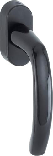 bricoleva.it Poignée de fenêtre noire avec ouverture 360 degrés - Poignée pour porte fenêtre - Poignée de porte noire