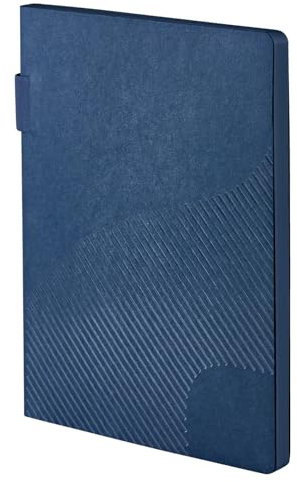 nuuna Notizbuch A4+ | Workbook XL - Bleu Nuit by MUT Design Studio | Millimeterpapier + MUT Raster Grau | 192 nummerierte Seiten | 120 g Premium-Papier | Naturkarton blau | made in Germany
