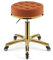 Duschhocker, strapazierfähig, hydraulisch, Friseurstuhl mit drehbaren Rollen, höhenverstellbar, goldfarbene Stange, ideal für Küche, Salon, Massage, Klinik, Bar und Büro