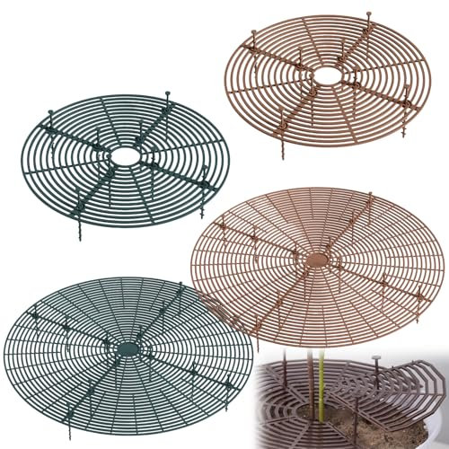 Lot de 4 grilles de pot de fleurs : protection des plantes chat grand 52 cm et 28 cm découpable protection des plantes pot de fleurs protection pot de fleurs grille intérieur couvre-fleurs