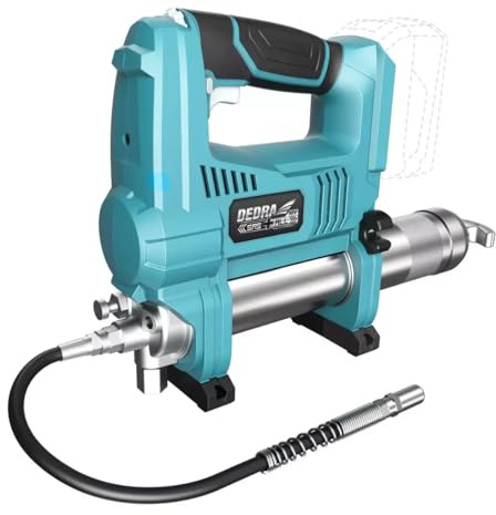 Lubrificatore senza fili DEDRA SAS+ALL DED6915 690bar, 18 V, impugnatura ergonomica, 473 ml, contenitore lubrificante, supporto per tubo, regolazione della quantità di lubrificante, senza batteria