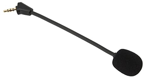 FTVOGUE Löstagbar Mikrofonbyte, ABS 3,5 Mm Mikrofonbyte med Svampskydd, 360 Graders Roterande Plugg Böjbar Arm Klart Ljud för Spelheadset Röstchatt