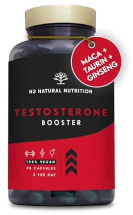 Maca, Vitamin B6, Ginseng, Zink, L-Taurin, Schwarzer Pfeffer. 90 pflanzliche Kapseln. VEGAN-zertifiziert. N2 Natural Nutrition