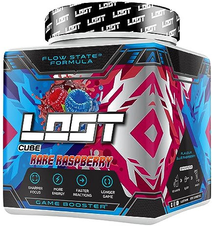 LOOT Game Booster | Konzentration, Ausdauer, Reaktionsfähigkeit | 50 Servings (400g) mit Koffein & 20 einzigartigen Inhaltsstoffen | Flow-State Formel | Rare Raspberry