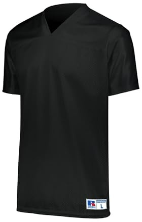 Russell Athletic Boys Solid Flag Youth Practice Gear, and High-Performance Football Jerseys, Black, M