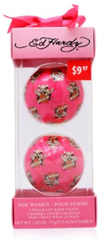 ED Hardy/Christian Audigier 2 Fragrant Bath FIZZES Set (W)
