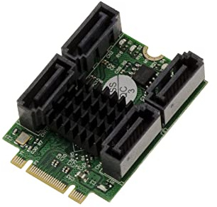 KALEA-INFORMATIQUE Carte M.2 (M2 NGFF) Type PCIe M ou B+M Key 4 Port SATA 6G Raid 0 1 10 HYPERDUO avec Chipset Marvel 88SE9230
