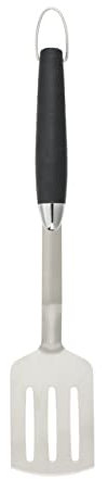 Wenko Paletta BBQ, paletta per barbecue Black Outdoor Kitchen in acciaio inox con manico ergonomico di plastica nera resistente al calore, lavabile in lavastoviglie, 9,1 x 45,5 x 3,5 cm, 55003100