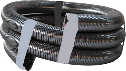Generic Tubo flessibile marmitta scarico 40x45mm 1 metro, Grigio Metallico, Acciaio, 40 mm x 45 mm, 0,5 mm, Articolo singolo