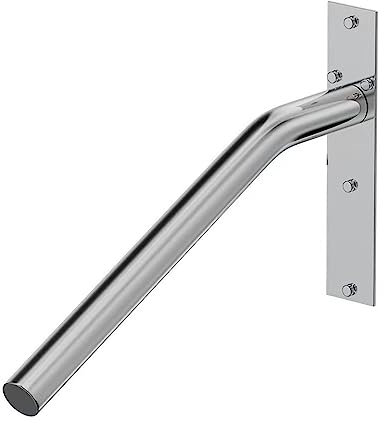 28 Inch Non-Slip Hand Rails Wall Mounted For Outdoor Steps,U-Shaped Stair Railing Indoor, Stainless Steel Staircase Handrails For Garden,Yard,Garage ( Color : Straight pipe(20in) , Size : Silver )