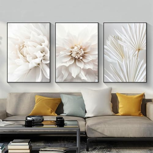 Modern abstrakt konst, väggbilder, estetiska blommor och växter, bilder boho, dekorativa bilder, bohemisk, strand, affischset, utan ram (affisch – 06, 30 x 40 cm x 3 st)