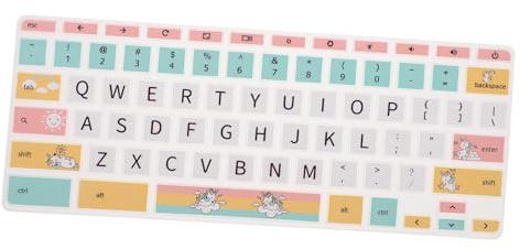 KONTONTY Funda Protectora para Teclado de Portátil de Silicona para Laptop 11.6 Segunda y Tercera Generación, Diseño de Unicornio Colorido, Compatible con Portátiles, Accesorio Ligero