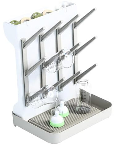 Drying Rack Bottles | Large Vertical Bottle Dryer Rack Holder | Drying Rack for Baby Bottles | Large Capacity Nipple Holder | Space-Saving Bottle Dryer Stand | Baby Accessories Storage Organizer